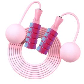 Rope With 2 In 1 Training Adjustable Ropeless Skipping Rope Fitness Weighted, Adjustable Weighted Cordless Jumping Rope For Kids Men Women, Cardi (Color: Pink)