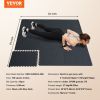 VEVOR 25 PCS 0.56" Thick Gym Floor Mats, 24"x24" EVA Foam & Rubber Top Interlocking Workout Mats with 100 sq.ft Coverage